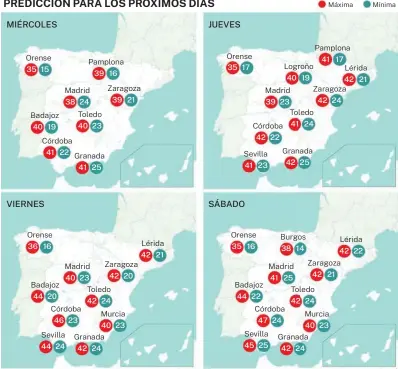  ?? Infografía LA RAZÓN ?? Fuente: AEMET