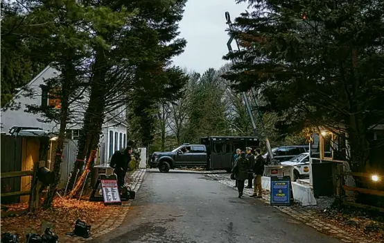  ?? OLIVER CONTRERAS/NEW YORK TIMES ?? An access road to President Biden’s home in Wilmington, Del., where more government material was found this past week.