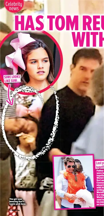  ??  ?? SURE LOOKS LIKE SURI... The girl was wearing Suri’s iconic pink bow.