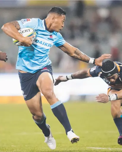  ?? BLOW: Israel Folau will have scans to assess a torn hamstring sustained against the Brumbies. ??