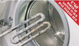  ??  ?? Limescale build-up in washing machines and dishwasher­s significan­tly increases running costs and reduces the life expectancy of these costly kitchen appliances