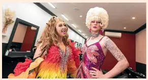  ?? SIMON O’CONNOR/STUFF ?? Drag queens Coco (Sunita Torrance) and Erika (Daniel Lockett) are from New Plymouth but like to tour.