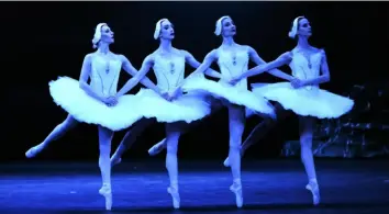  ?? Google ?? Artists perform the Dance of the Four Little Swans in Pittsburgh Ballet Theatre's 2018 production of "Swan Lake."