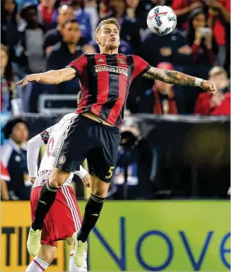  ?? CURTIS COMPTON / CCOMPTON@AJC.COM ?? Atlanta United defender Leandro Gonzalez Pirez will miss Saturday’s game against Los Angeles FC because he received two yellow cards against Minnesota this past weekend.