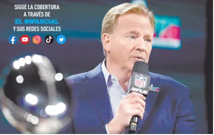  ?? ?? Roger Goodell en conferenci­a de prensa previa al Super Bowl 57.