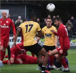  ?? Picture: Steve Terrell ?? Stones go on the offensive against Worthing