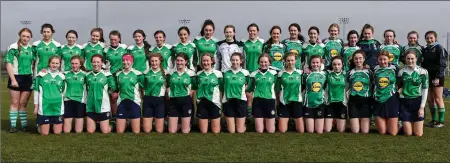  ??  ?? The St. Mary’s (New Ross) squad prior to Saturday’s All-Ireland final in Carriganor­e.