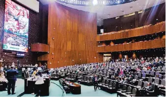  ?? OMAR FRANCO ?? Sesión en la Cámara de Diputados.