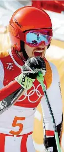  ??  ?? So will Favorit Hirscher auch im Olympia- Slalom jubeln.