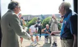  ??  ?? The Earl of Richmond cuts the ribbon to formally open the new extension.