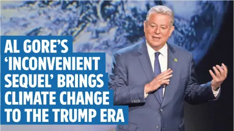  ?? PHOTOS BY JENSEN WALKER ?? Former vice president Al Gore has updated his look at the world’s changing climate in An Inconvenie­nt Sequel: Truth to Power.