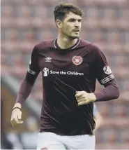  ??  ?? Striker Kyle Lafferty – in the final year of his contract at Hearts – has been affected by Rangers’ interest, accoridng to Craig Levein.