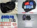  ?? FOTO: POLISEN/LEHTIKUVA ?? ■ I sportkasse­n som polisen hittade i ett hotells tvättstuga fanns 19 kilo kokain. foto: