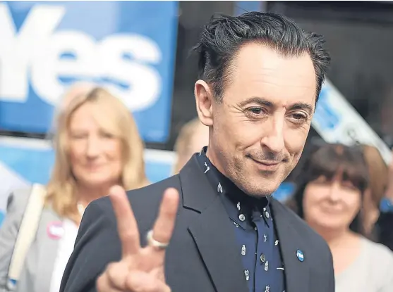  ?? Picture: Getty Images. ?? Scottish actor Alan Cumming has been criticised for his comments over Brexit.