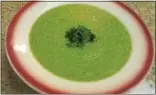  ??  ?? this creamy broccoli soup with coconut milk is made using a blender.