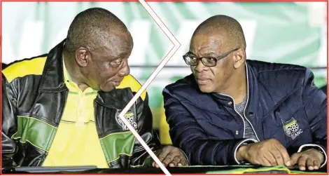  ?? Picture:ANTONIO MUCHAVE ?? TENSE TIMES: All eyes are on Cyril Ramaphosa and Ace Magashule