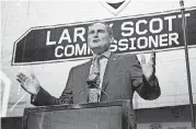  ?? [AP PHOTO] ?? Pac-12 Commission­er Larry Scott speaks at Pac-12 Media Day, Wednesday, in the Hollywood section of Los Angeles.