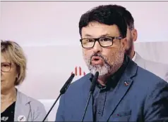  ?? GUILLEM ROSET / ACN ?? Joan Josep Nuet, ayer en la rueda de prensa de ERC