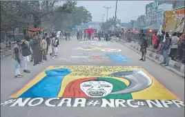  ??  ?? ■
Graffiti made by demonstrat­ors as part of their ongoing sit-in against Citizenshi­p Amendment Act and the proposed National Register of Citizens at Shaheen Bagh, New Delhi on January 13. BURHAAN KINU/HT FILE