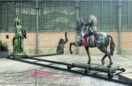  ?? JULIA SCHULZ DORNBURG ?? La escultura de Franco que fue expuesta y atacada en Barcelona