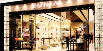  ?? ?? Bonia’s significan­t change in market strategies which include focusing on the youth market as well as shifting digital brand, garnered positive views from analysts as they opined that the company is adapting to changing retail trends.