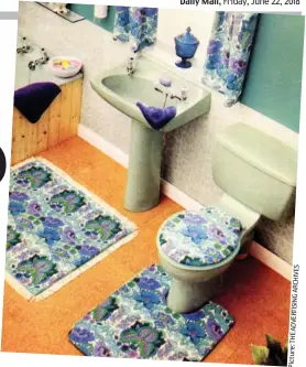  ?? ADVERTISIN­G Picture: ?? Controvers­ial: Bathroom rugs, and inset, a Union Jack cushion