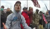  ?? JUSTICE DEPARTMENT VIA AP ?? This image from video from a police-worn body camera provided by Justice Department and contained in the government sentencing memorandum shows Frank Rocco Giustino, left, at the Jan. 6, 2021, riot at the U.S. Capitol in Washington.