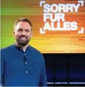  ?? FOTO ZDF ?? Steven Gätjen presenteer­t Sorry für Alles.