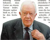  ?? FOTO: IMAGO ?? Jimmy Carter war von 1977 bis 1981 der 39. Präsident der USA.