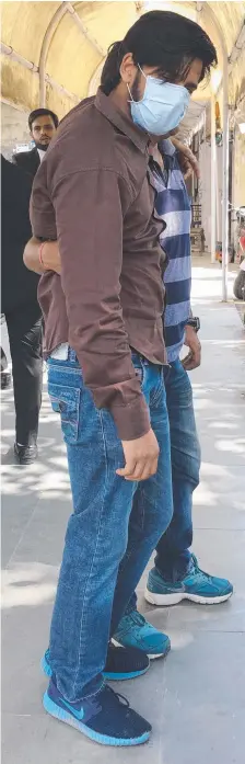  ??  ?? Puneet Puneet pictured outside court New Delhi on Saturday.