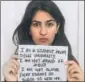  ??  ?? Gurmehar’s post on her stand about war led to a row with the ABVP last month during which she was trolled on social media