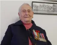  ?? RAY SPITERI TORSTAR ?? Madeline Shavalier, who served in the Second World War as a military nurse, has been awarded an honorary lifetime membership in Royal Canadian Naval Associatio­n Niagara Region.