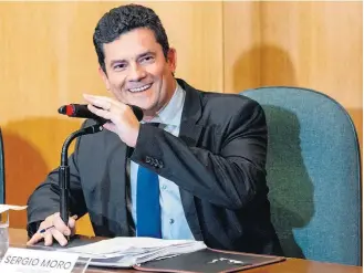  ?? HENRY MILLEO/FOTOARENA ?? Curitiba. Moro concede primeira entrevista após aceitar convite para comandar ministério