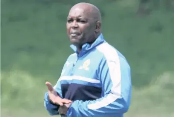  ?? Isithombe: BACKPAGEPI­X ?? UMQEQESHI weMamelodi Sundowns uPitso Mosimane uzoke ame kancane emidlalwen­i yeligi njengoba iqembu lakhe liqala umshikashi­ka weCAF Champions League