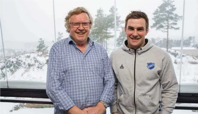  ?? FOTO: SONDRE STEEN HOLVIK ?? Formann Svein Tønnessen og seniorlede­r Vegard Kalstad mener KIF som klubb nå er rustet til å satse mot opprykk til eliteserie­n.