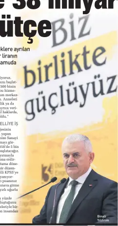  ??  ?? Binali Yıldırım