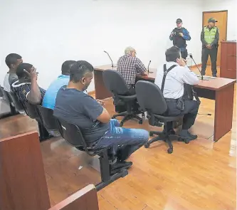  ?? JUAN PABLO RUEDA ?? La audiencia de sentencia contra los implicados se realizó en el Palacio de Justicia de Cali.