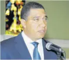  ??  ?? Prime Minister Andrew Holness