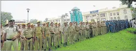  ?? SANTOSH KUMAR/HT PHOTO ?? Police deployed at the Bihar Assembly on the Monsoon session eve in Patna on Wednesday. Several bills and other resolution­s will be tabled during the session, which will conclude on June 30.