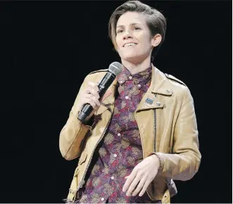  ?? DUANE PROKOP/GETTY IMAGES ?? Standup comedian Cameron Esposito, a victim of sexual assault, decided to use the experience as the premise for a comedy special she has called Rape Jokes.