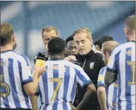  ?? PICTURE: STEVE ELLIS ?? THIS IS THE WAY TO DO IT: Garry Monk explains what he wants during the match against West Brom at Hillsborou­gh.