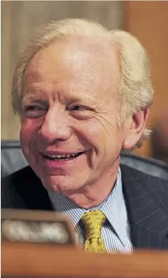  ?? ?? Joe Lieberman criticised Bill Clinton and Barack Obama.