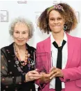  ?? EPA-EFE ?? CANADIAN author Margaret Atwood and British author Bernardine Evaristo following the announceme­nt of the 2019 Booker Prize in London, Britain. |
