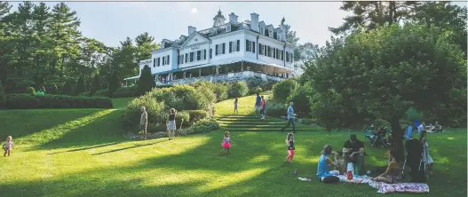  ?? THE MOUNT, EDITH WHARTON’S HOME ?? People enjoy the grounds at the Mount, the estate where prolific author Edith Wharton wrote two of her novels.