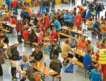  ?? Foto: Michael Heindl ?? Das Wohlfühl‰Buffet für alle Teilnehmer nach dem Lionslauf in der Parkhalle wird es heuer nicht geben. Der 18. Benefizlau­f ist eine komplette Outdoor‰Veranstalt­ung.