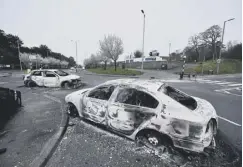  ??  ?? 0 The PSNI condemned ‘another night of senseless and reckless criminal behaviour’ that began in the Waterside area of Derry