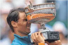  ?? FOTO: AFP ?? Auch der elfte French-Open-Triumph rührt Nadal noch zu Tränen.
