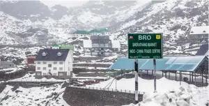  ?? Photo: NDTV ?? General view of the Indo-China Sherathang Trade Mart near the Nathula Pass, East Sikkim.