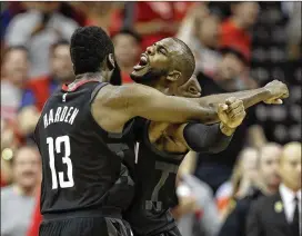  ?? DAVID J. PHILLIP / ASSOCIATED PRESS ?? James Harden and Chris Paul have the opportunit­y to wipe away past playoff failures by winning a championsh­ip.