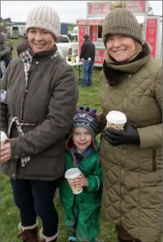  ??  ?? Hannah Wood, Austin Murphy and Clara Murphy enjoying the point to point in Lingstown.